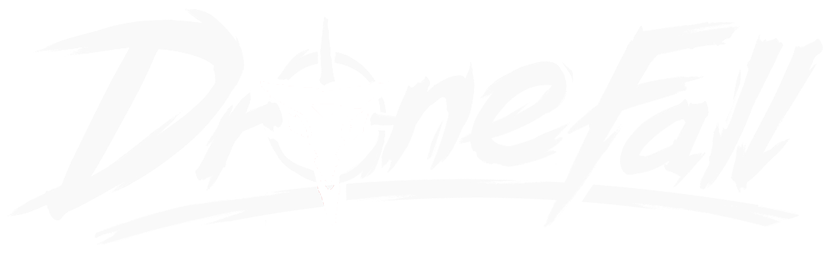 Dronefall white logo