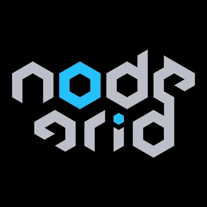 Nodegrid Games logo on a black background
